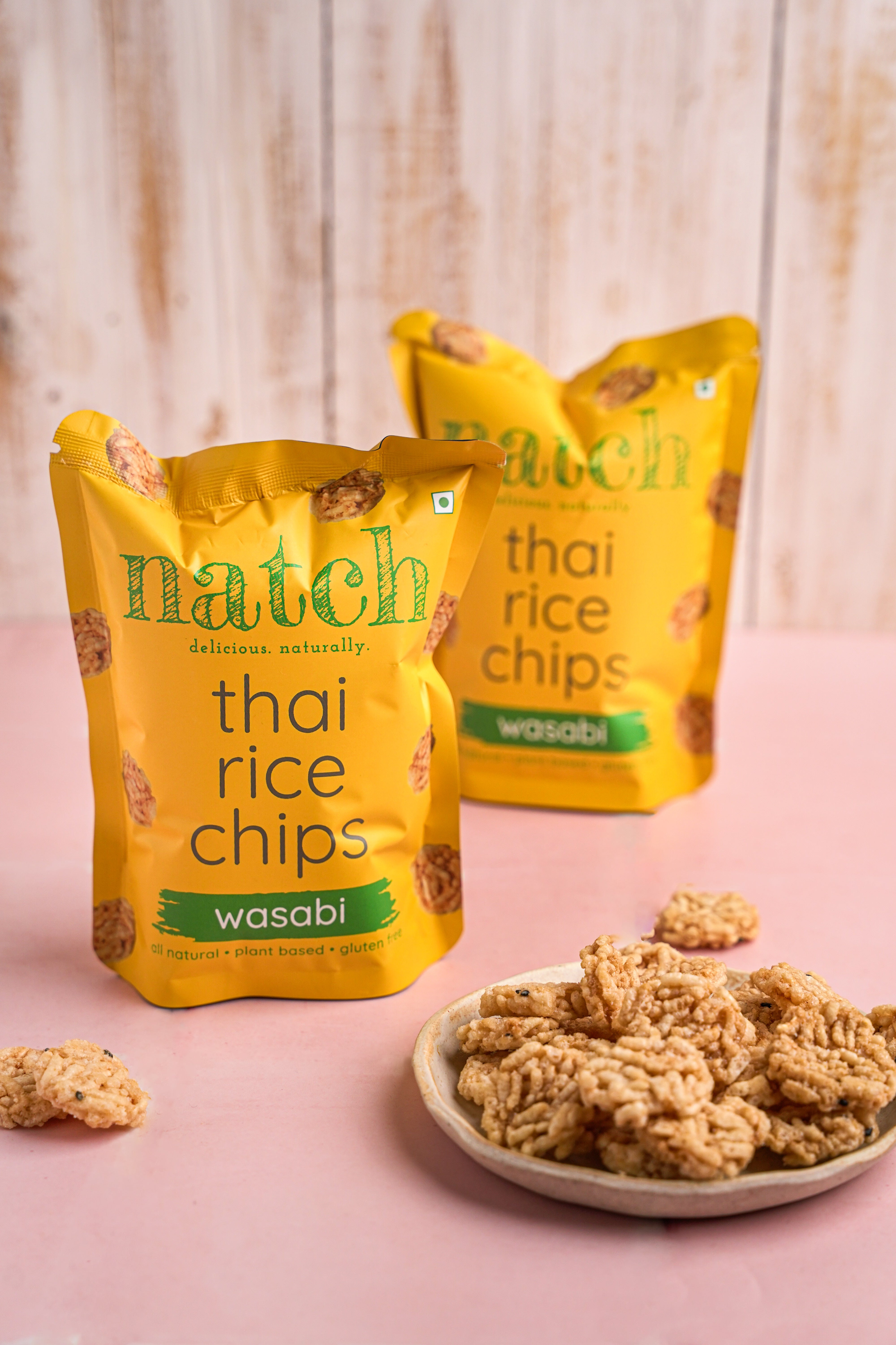 thai rice chips - wasabi (small pack - 25g)