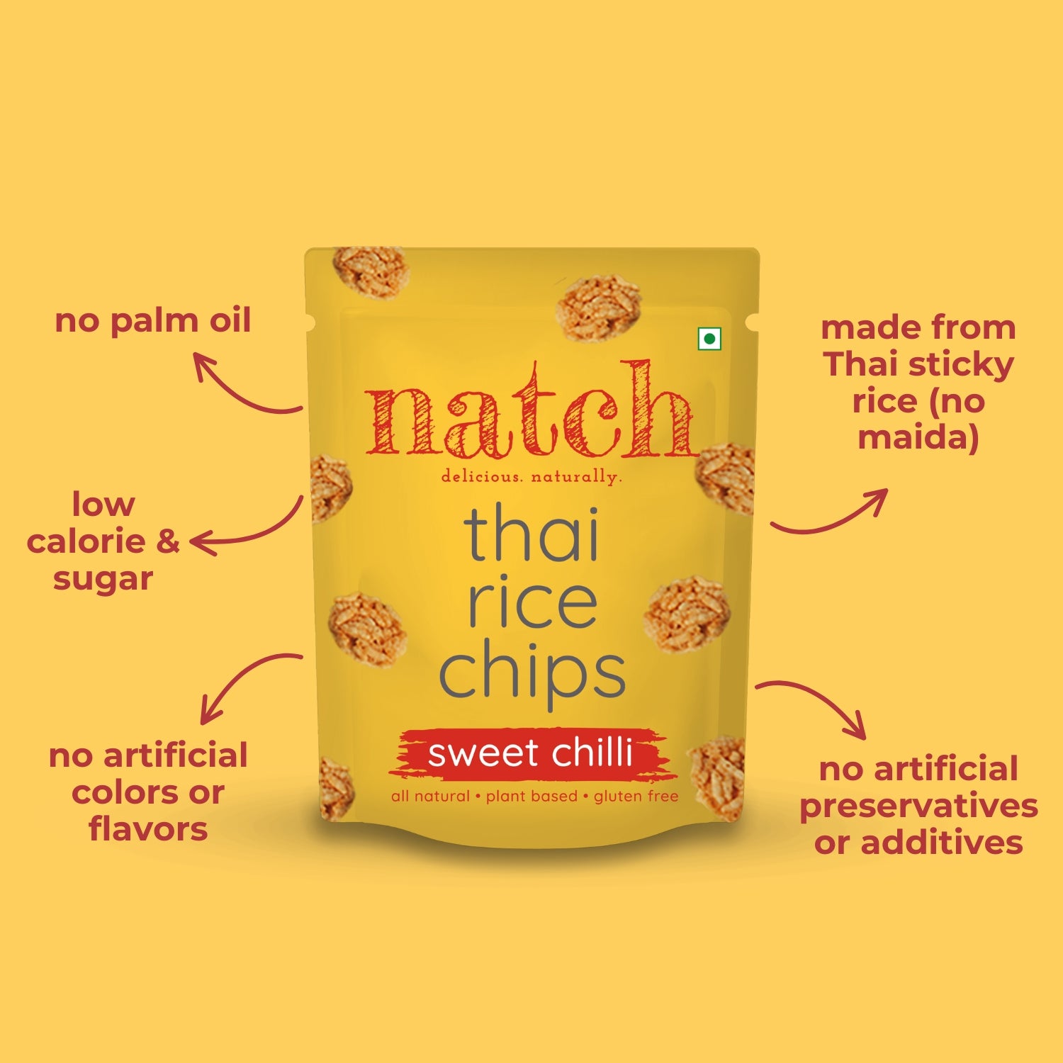 thai rice chips - sweet chilli (small pack - 25g)