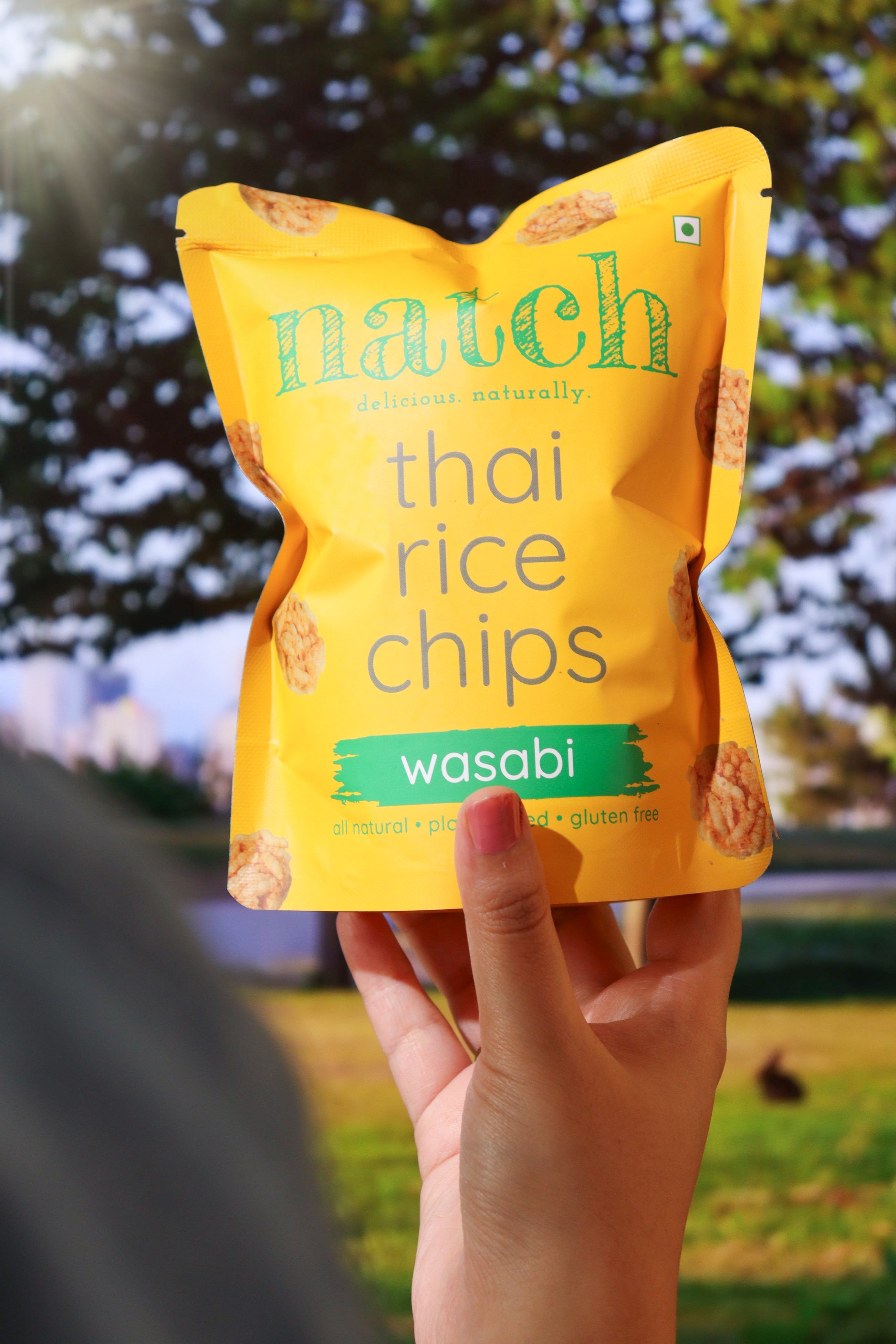 thai rice chips - wasabi (small pack - 25g)