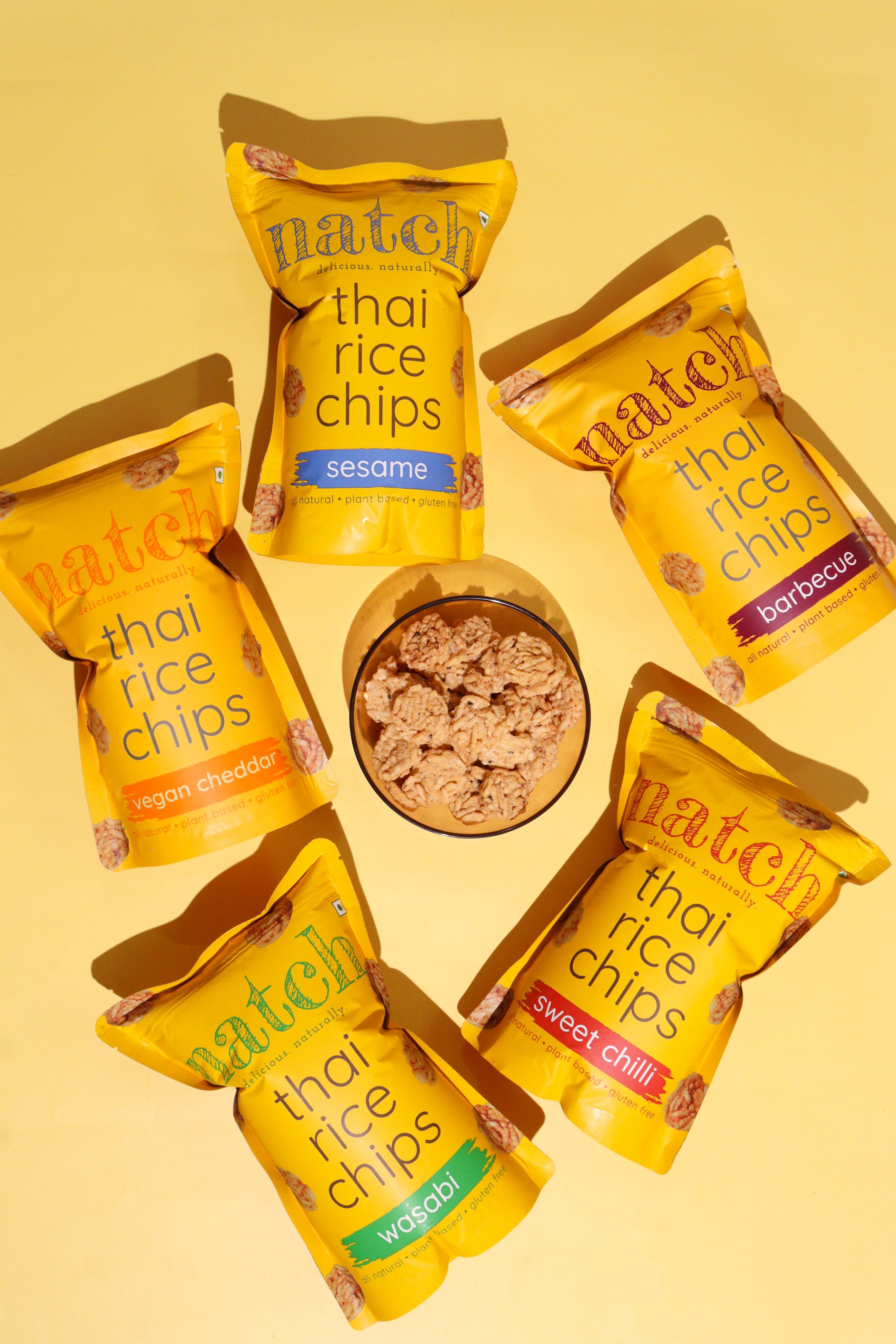 thai rice chips - variety pack (large pack - 100g)