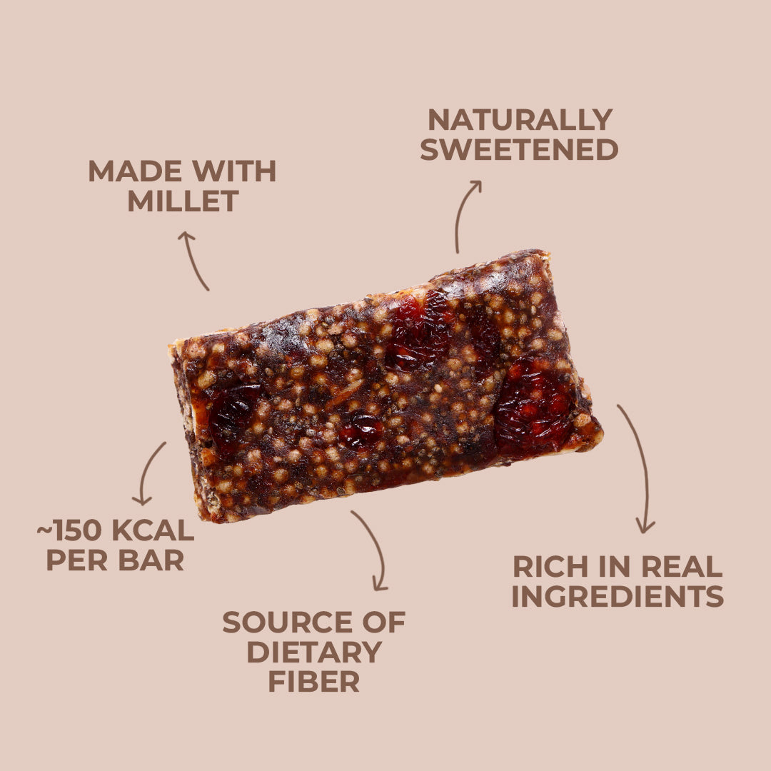 millet bar – almond cranberry (pack of 6 – 40g)
