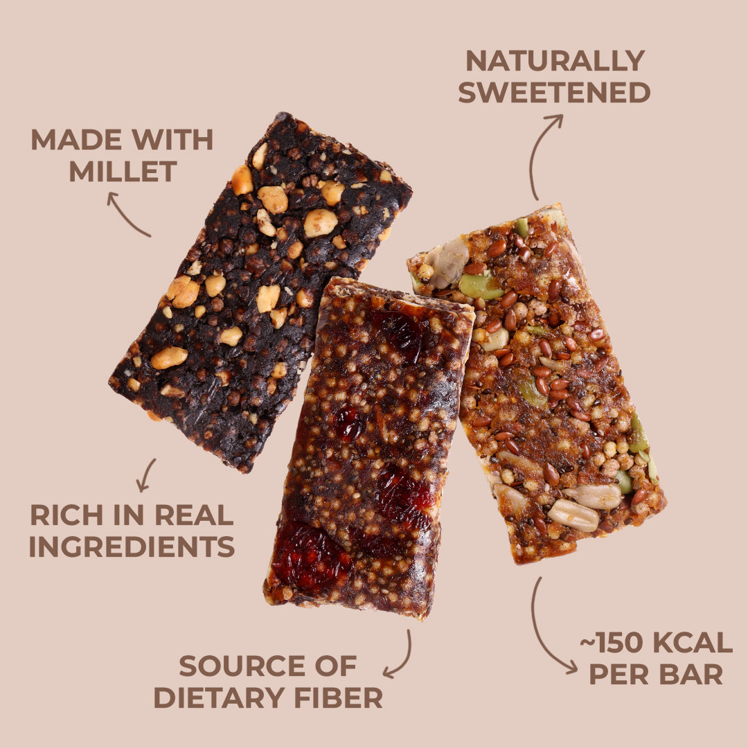 millet bar - variety pack (pack of 6 - 40g)
