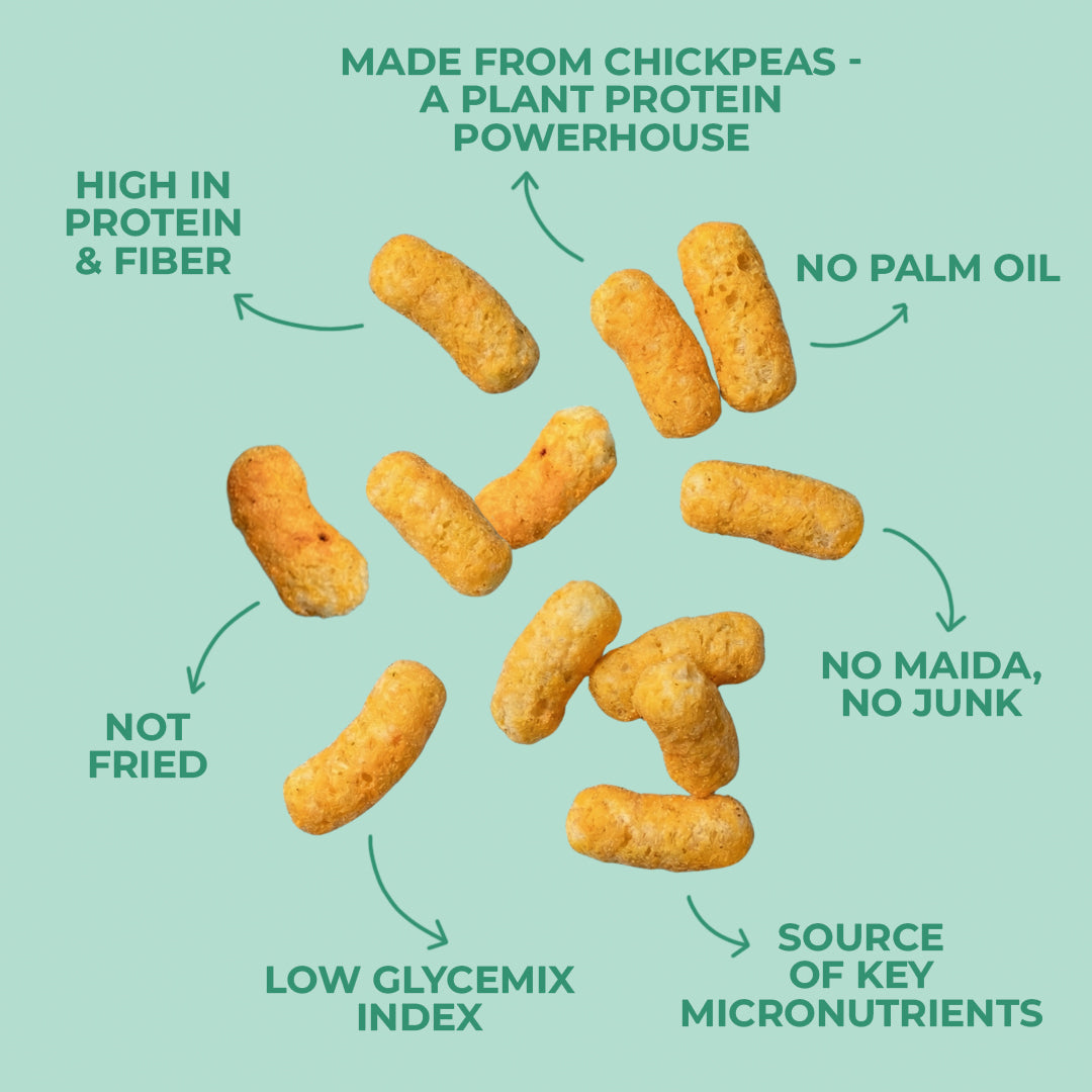 chickpea puffs - hot chilli (pack of 6 - 20g)