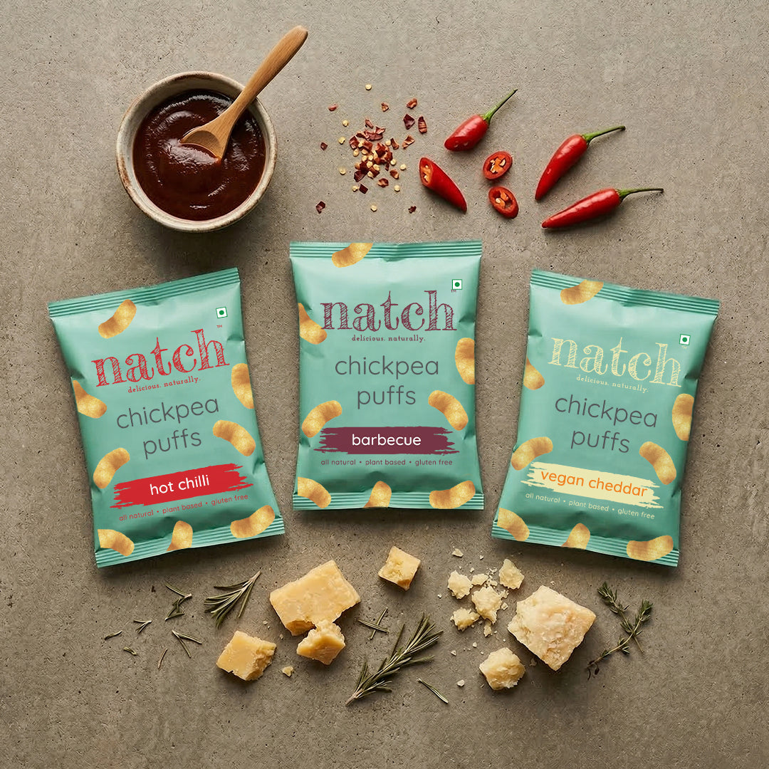 chickpea puffs - variety pack (small pack of 9 - 20g)