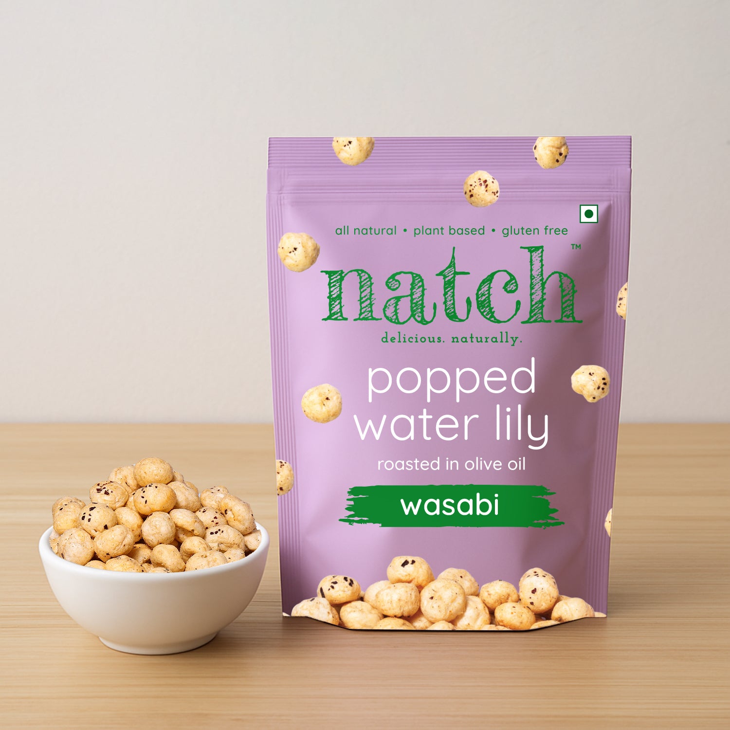 popped water lily - wasabi (45g pack)