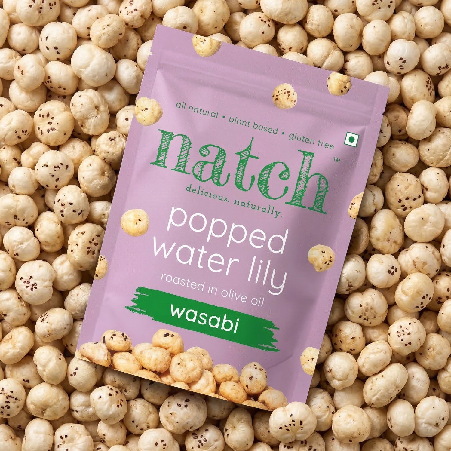 popped water lily - wasabi (45g pack)