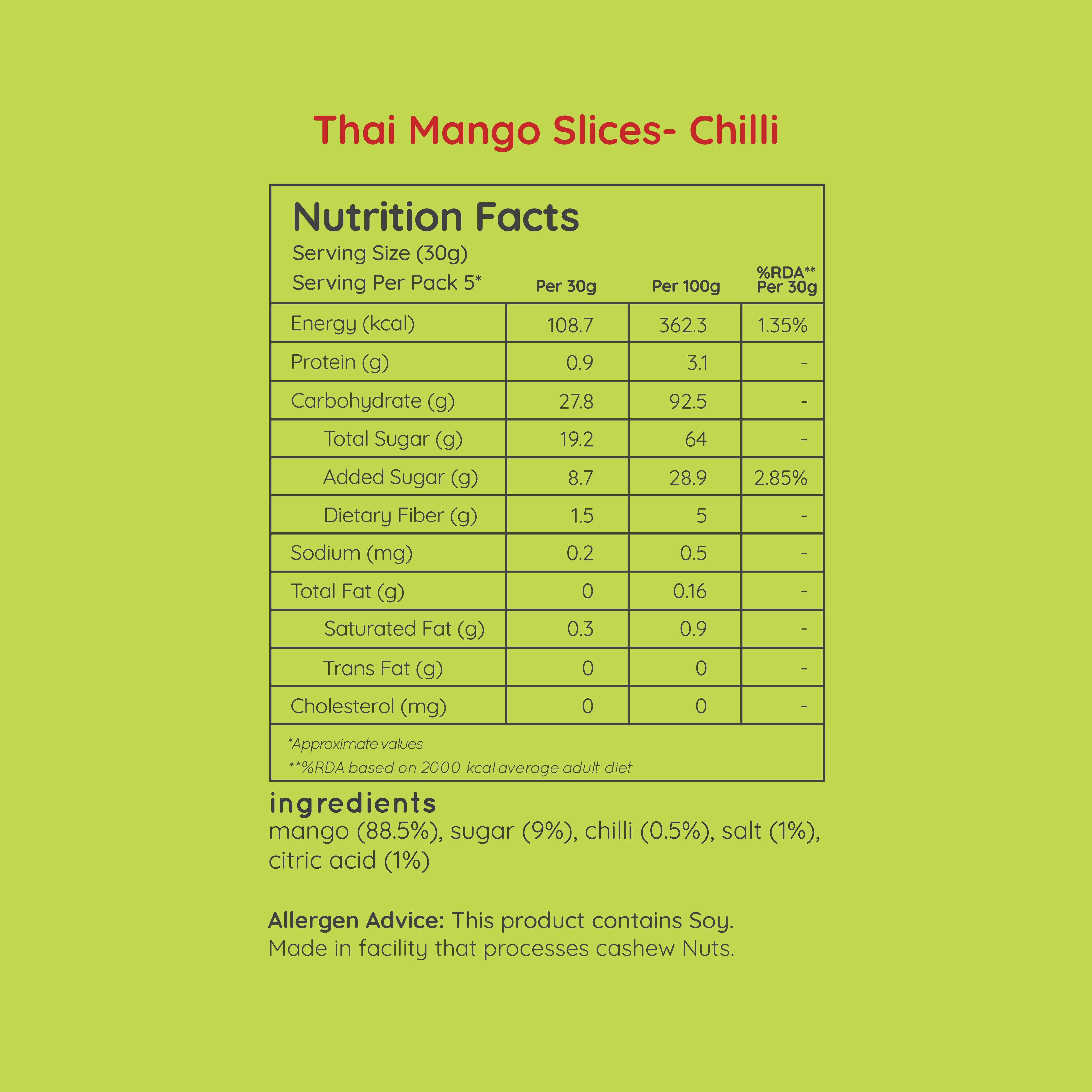 thai mango slices - chilli (small pack - 60g)