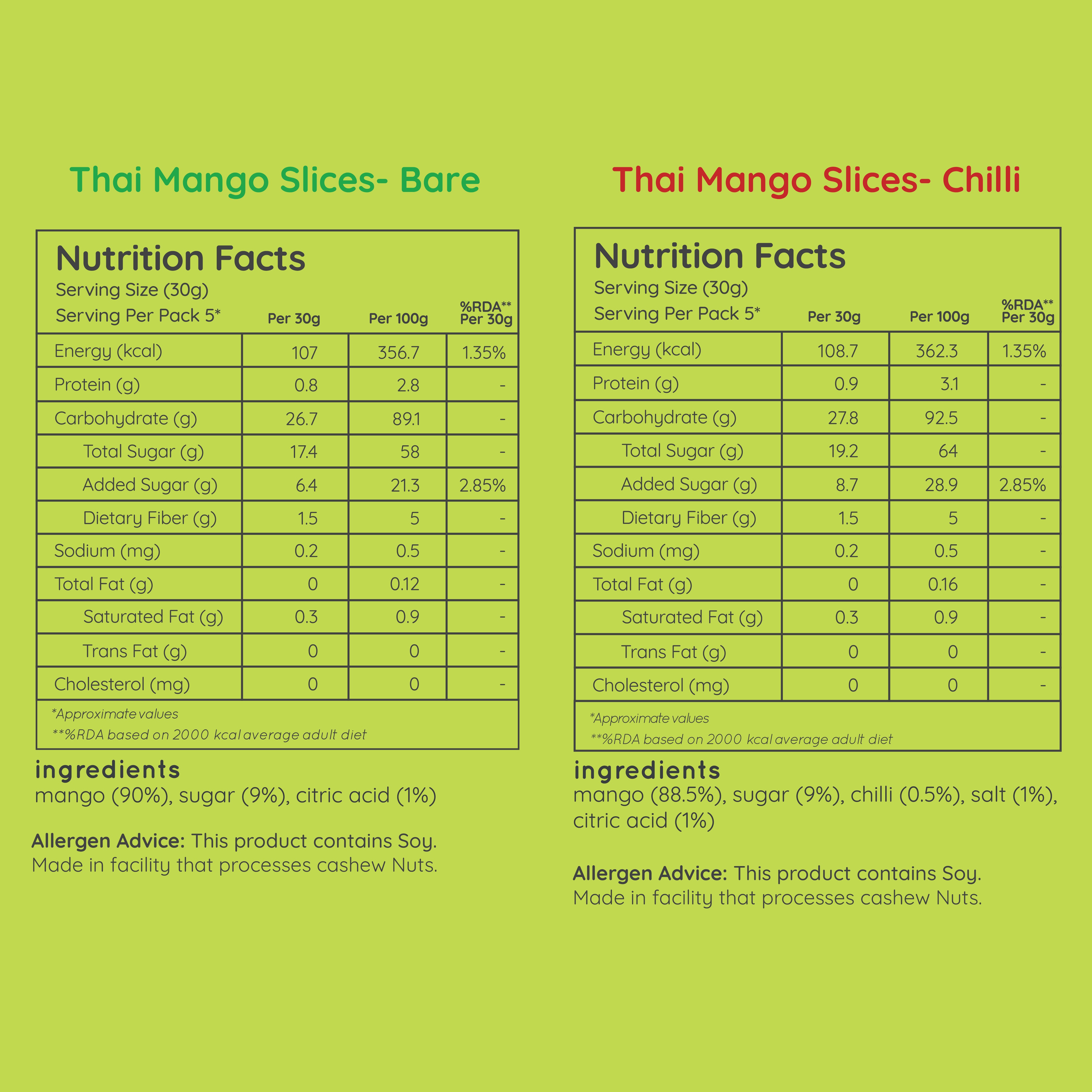 mango slices - variety pack (large pack - 150g)