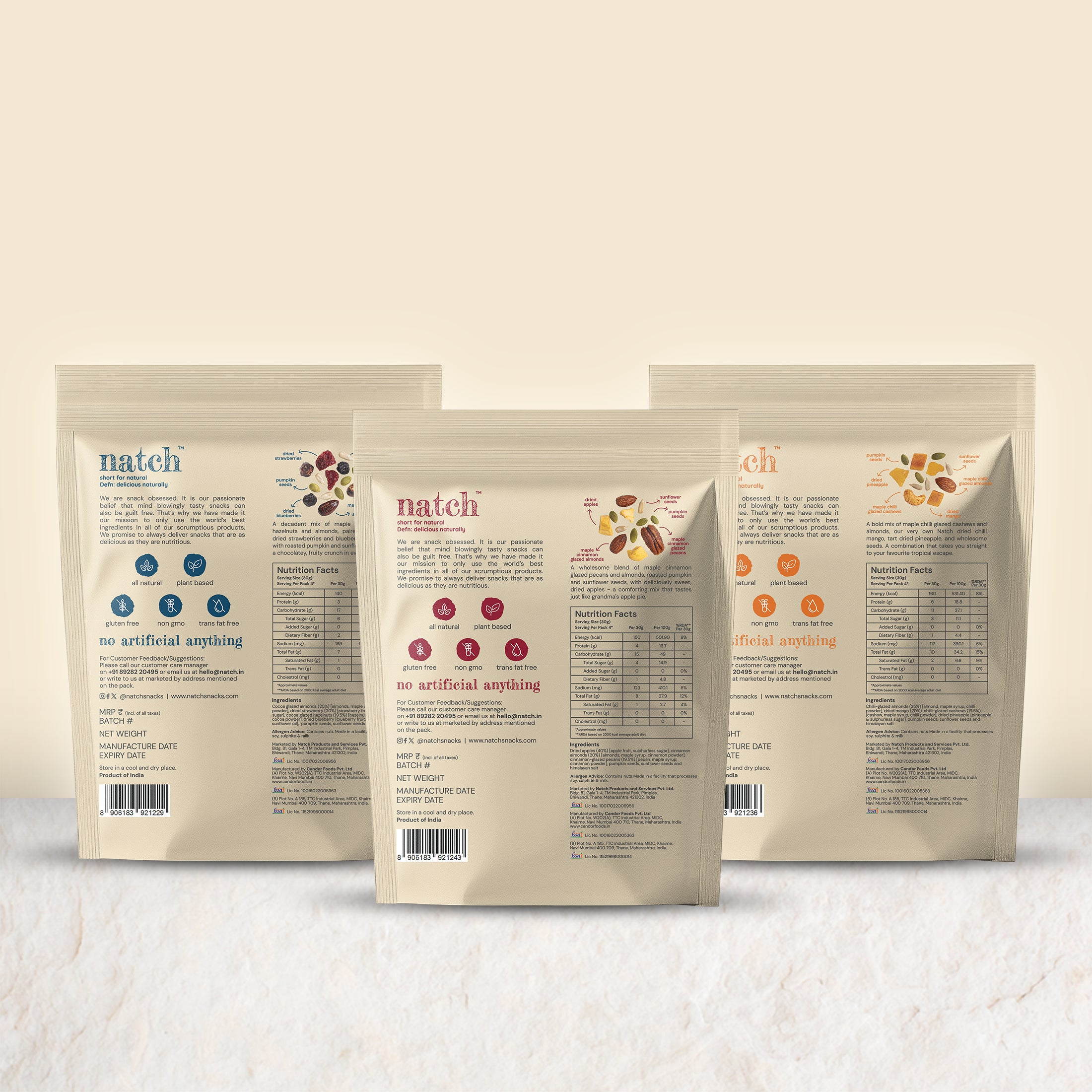 maple glazed nut mix (variety pack- 120g)