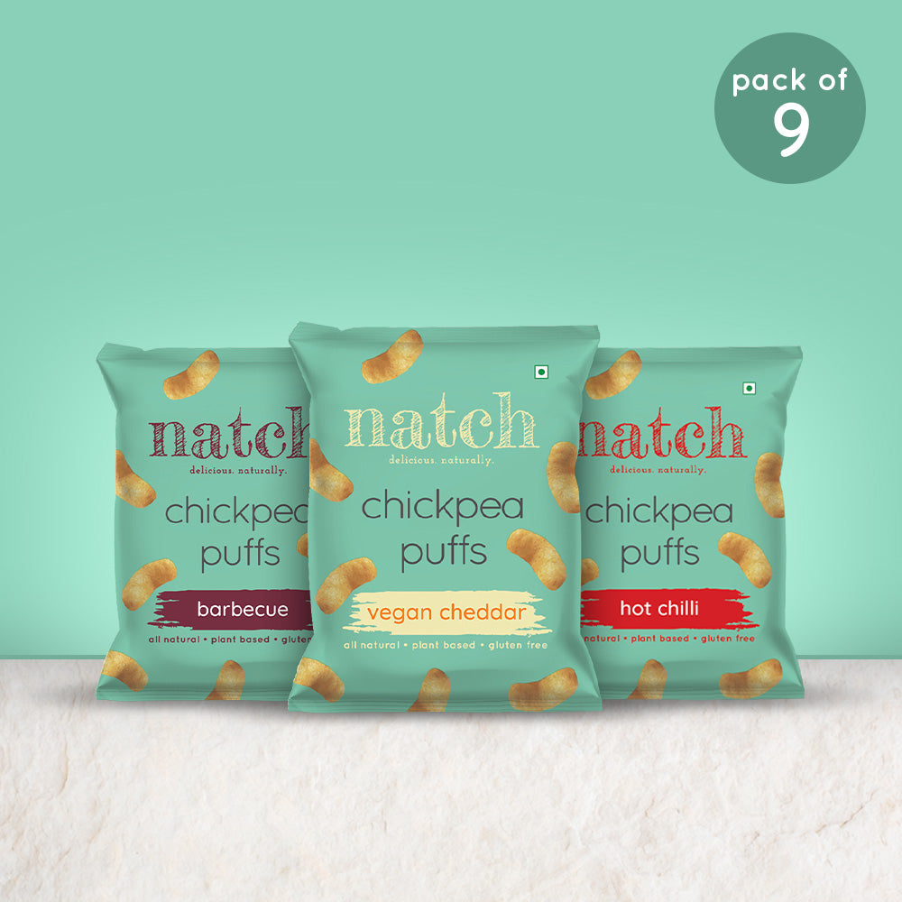chickpea puffs - variety pack (pack of 9 - 20g)