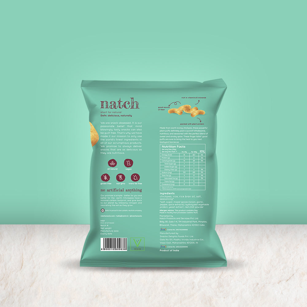 chickpea puffs - barbecue (small pack - 20g)