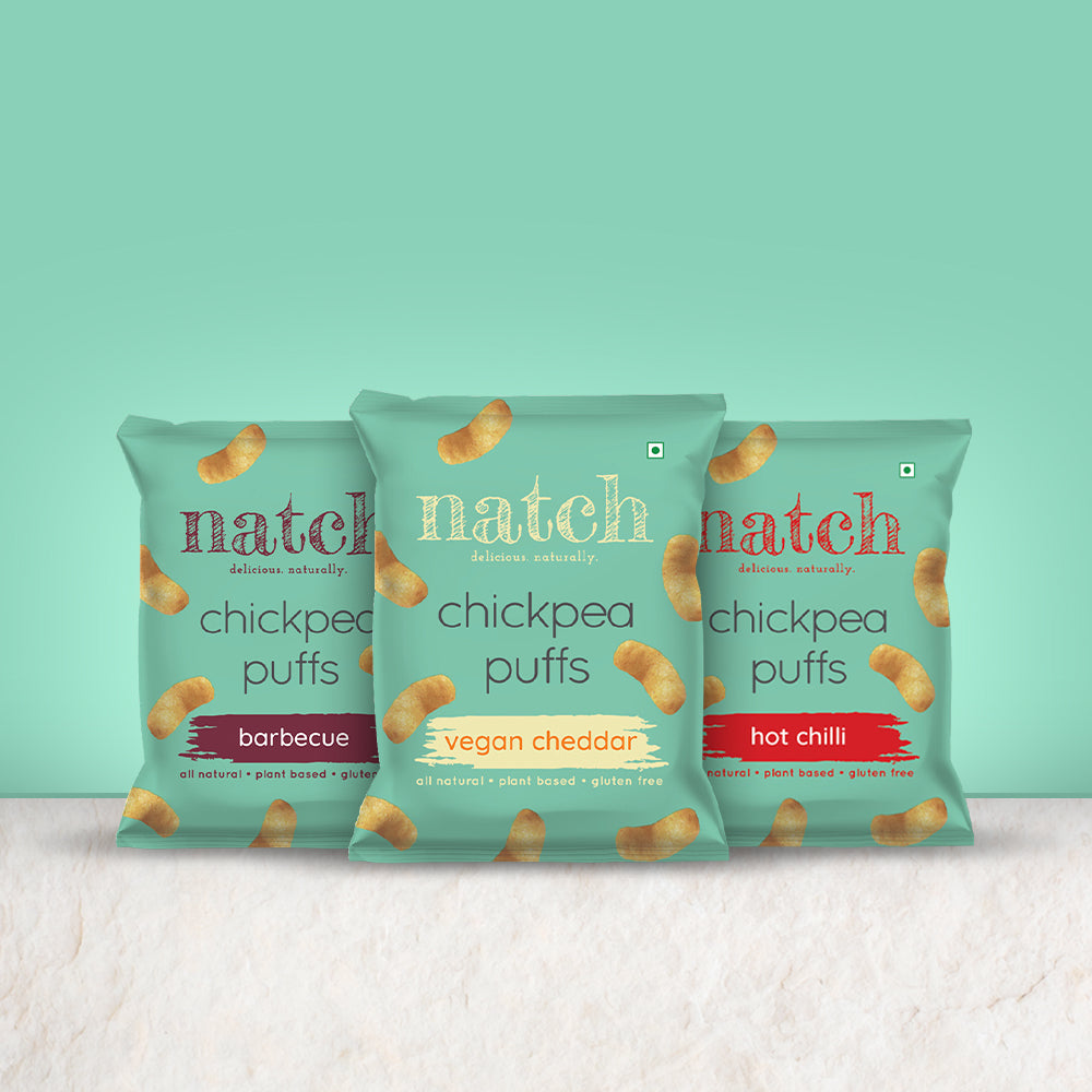 chickpea puffs - variety pack (small pack of 9 - 20g)