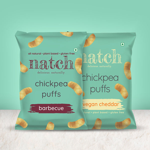 chickpea puffs - variety pack (large pack 65g)