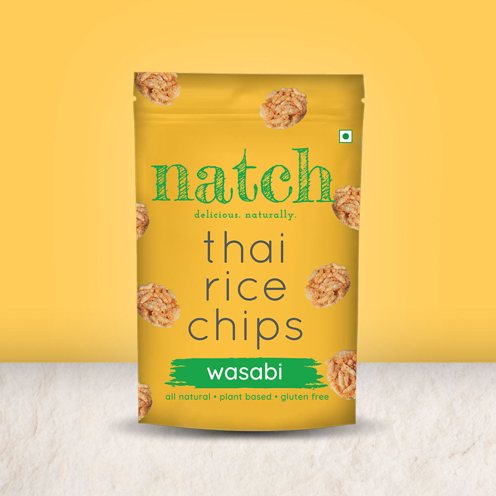 thai rice chips - wasabi (large pack 100g)