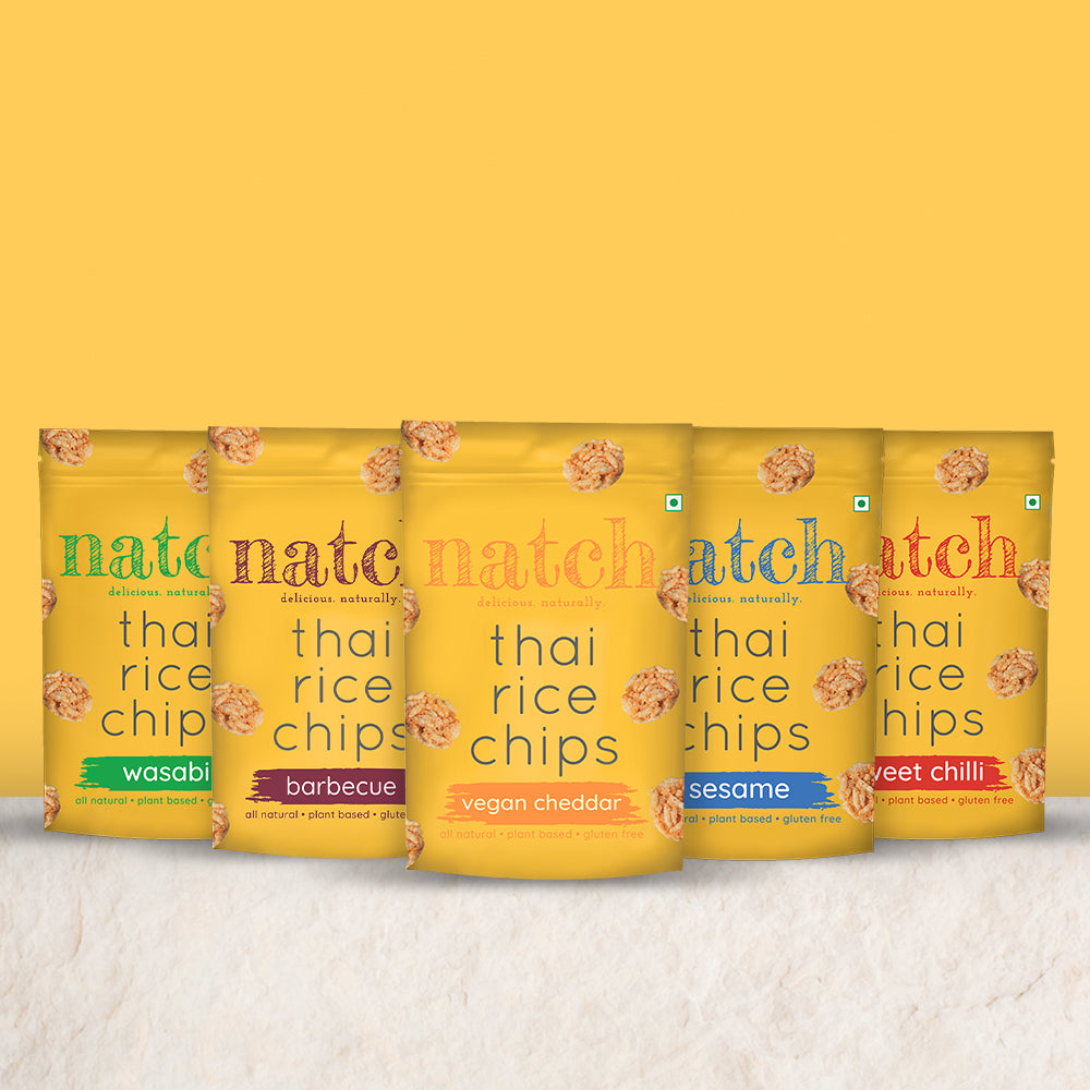 thai rice chips - variety pack (large pack of 5 - 100g) – Natch Snacks