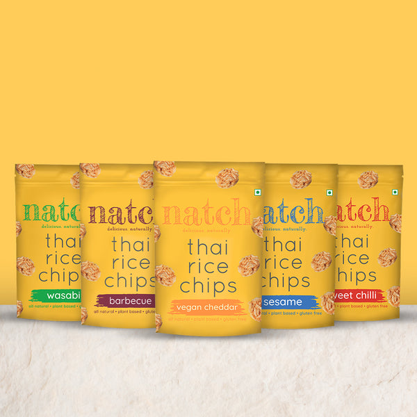 thai rice chips - variety pack (large pack - 100g)