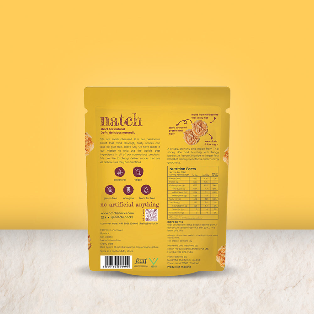 thai rice chips - barbecue (small pack - 25g)