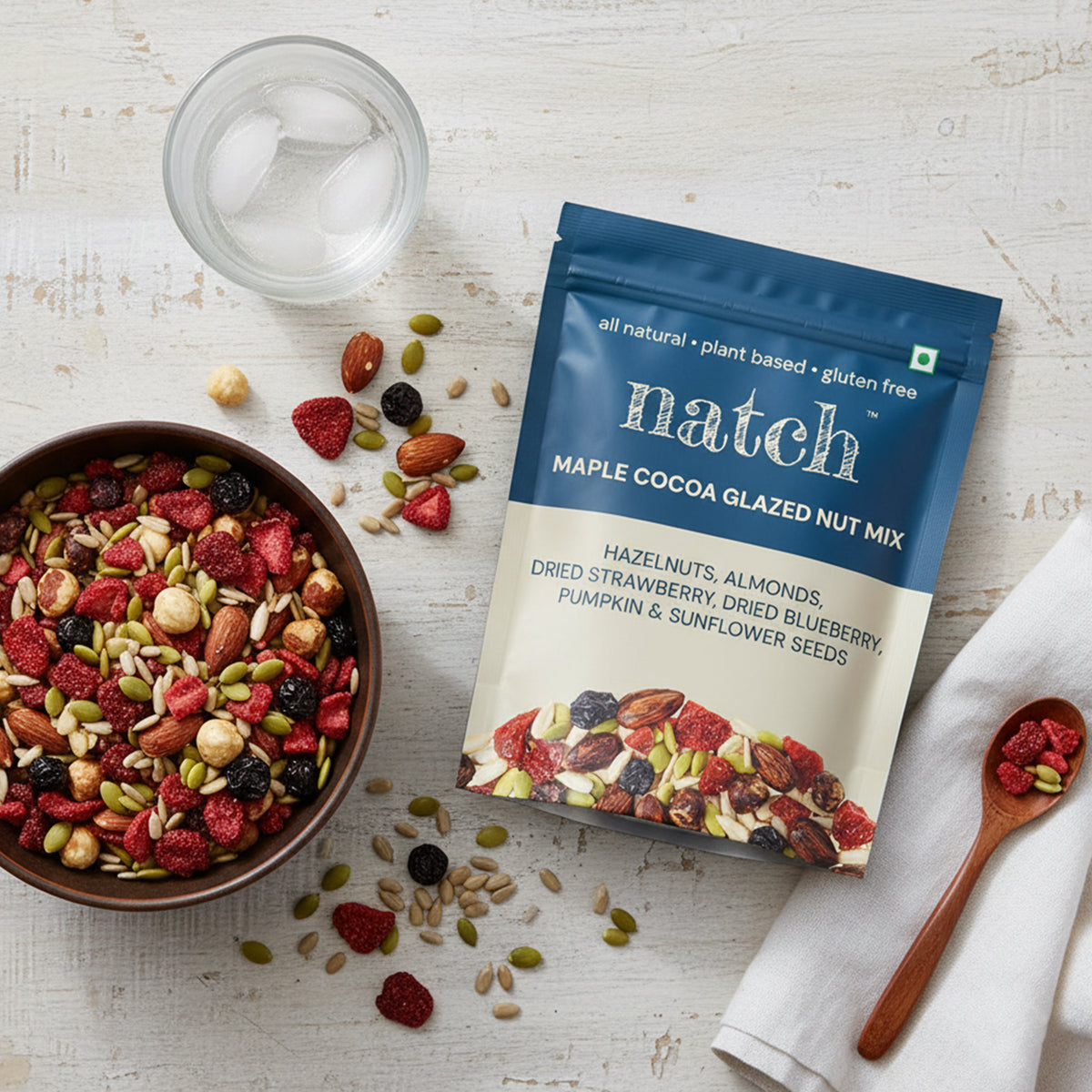 maple cocoa glazed nut mix (120g pack)