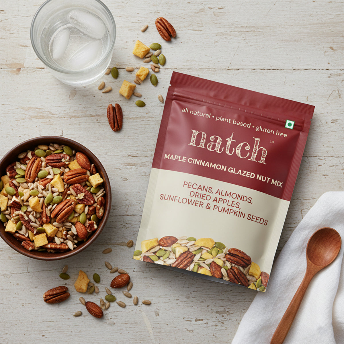 maple cinnamon glazed nut mix (120g pack)