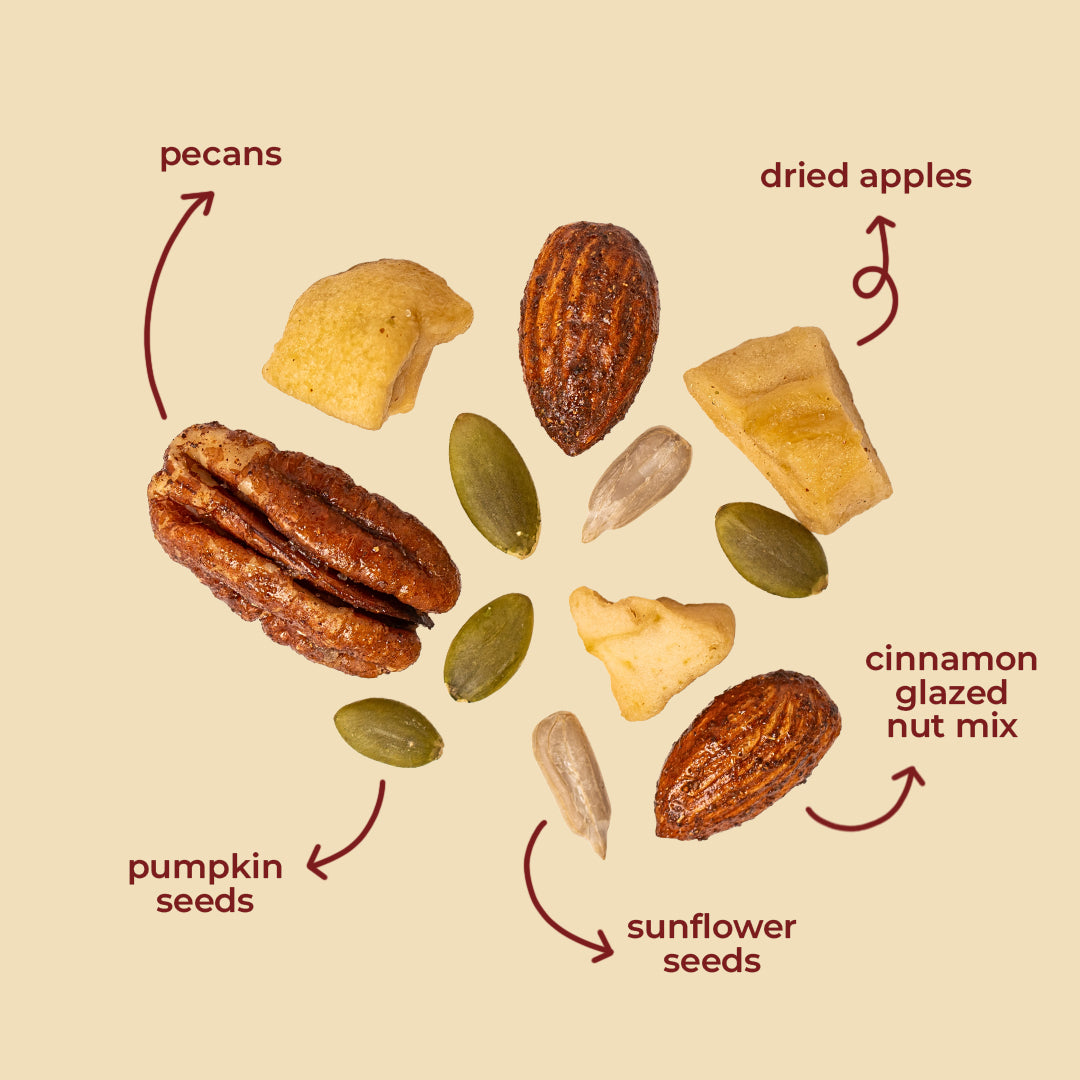maple cinnamon glazed nut mix (120g pack)
