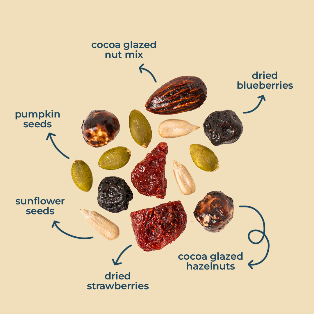 maple cocoa glazed nut mix (120g pack)