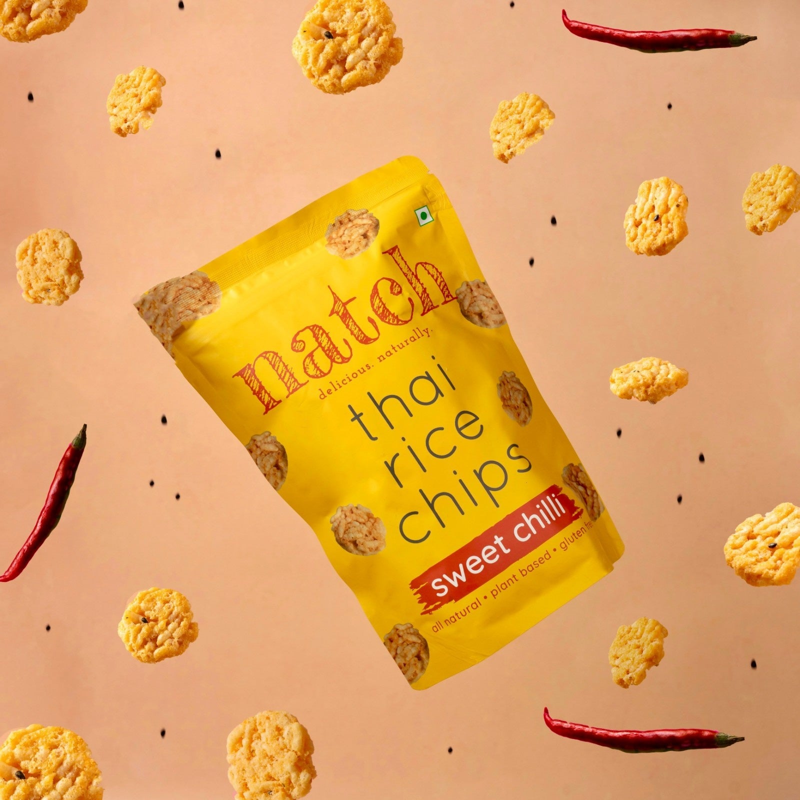 thai rice chips - sweet chilli (large pack 100g)